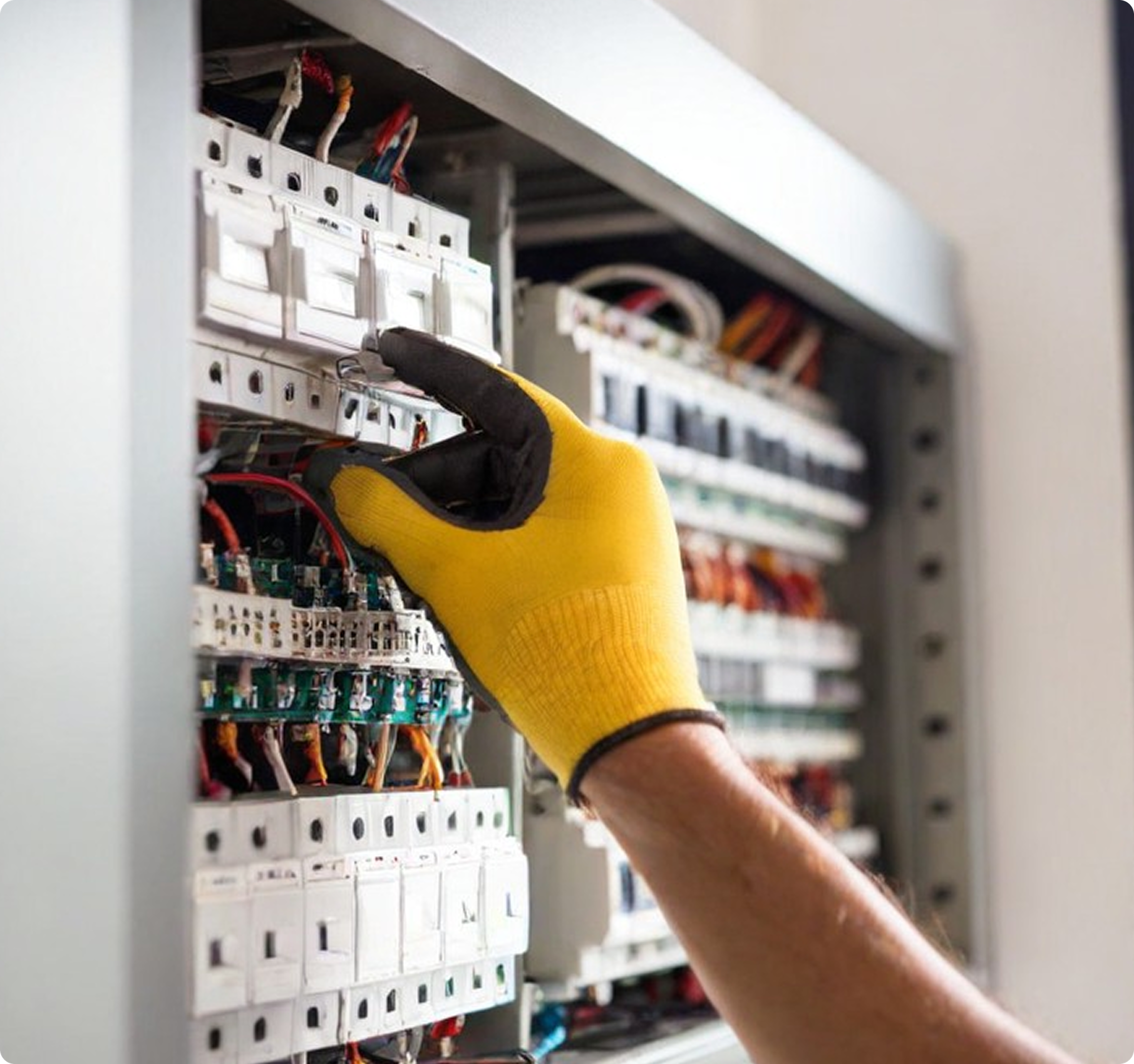 Modern elcentral installerad av Sveaborg EL AB i Gävleborg